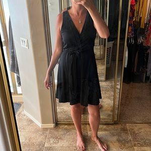 Black wrap dress